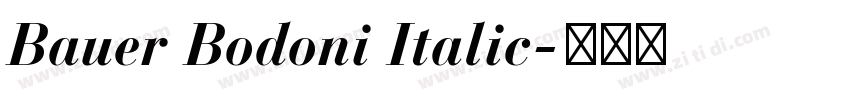 Bauer Bodoni Italic字体转换